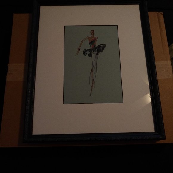 BRAND NEW SET OF 4 VALENTINO FASHION ILLUSTRATIONS - Picture 2 of 6